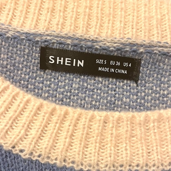 🍭 3/$15 blue & pink soft teddy retro boho flower sweater - Picture 11 of 11